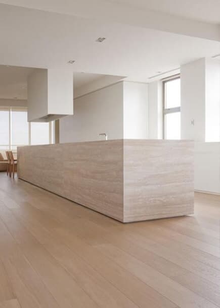 Noche Travertine installed