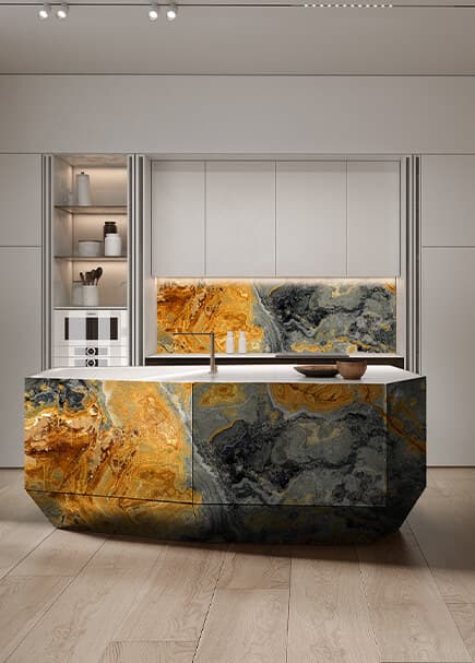Persian Blue Onyx installed