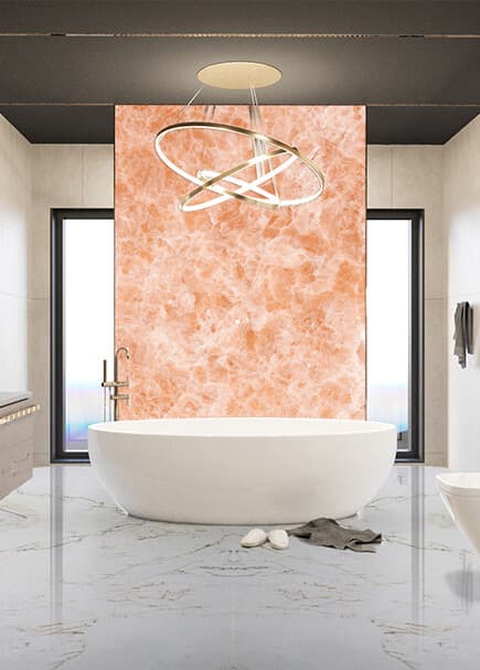 Pink Crystal Onyx installed