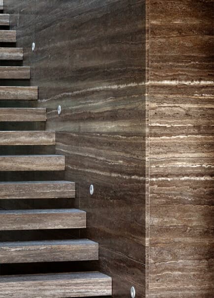Titanium Travertine installed